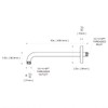 OFFO Shower Arm with Flange, 16 in Wall Mount Replacement
