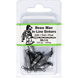 Beau Mac SIL1/4 Sinker in-Line W/Crane Swivels 1/4oz