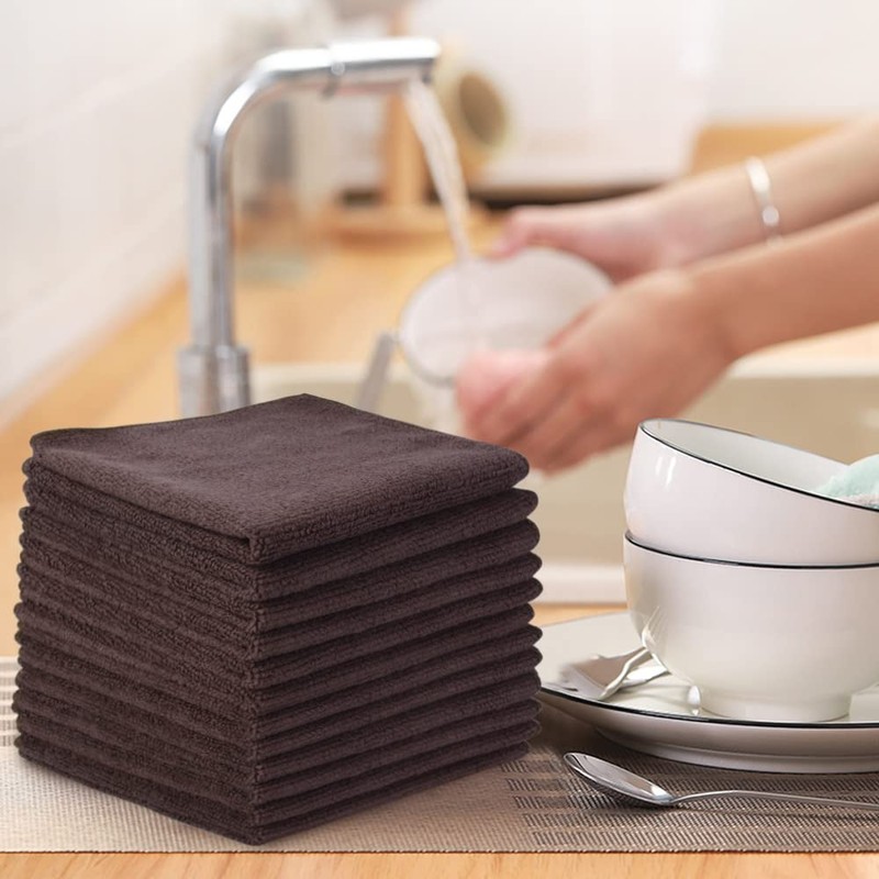SINLAND Absorbent Microfiber Dish Cloth Kitchen No Streak Cleaning Cloth