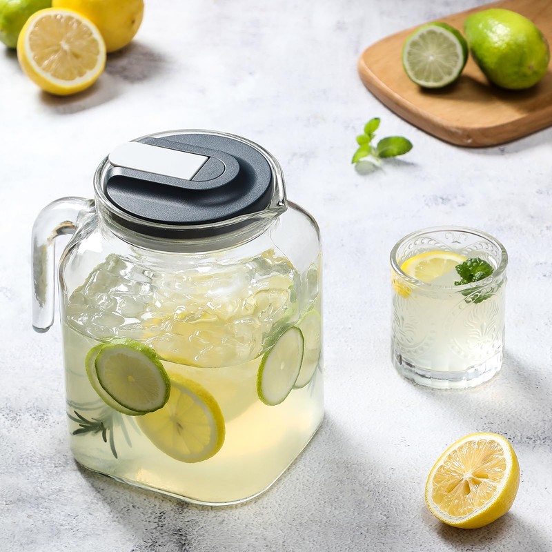 68 Oz Seal Pitcher With Lid and Spout, Large Iced