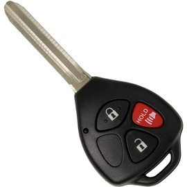 Key Fob Shell Case Replacement Fits for Toyota Camry Corolla Venza Avalon 2007 2008 2009 2010 2011 2012 2013 Keyless Entry Remote Control 4 Button Pad Key Cover (3 Button)