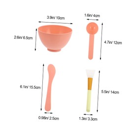 Healeved 1 Set Mask Bowl Set DIY Tools Stirring Stick Facial Mixing Bowl DIY Bowl Stirring Rod Clay Mask Face Masks Mask Stirring Rod Facial Mask Bowl Beauty Salon Bowl Plastic Pink