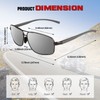 Polarized Sunglasses for Men, Ultra Lightweight Al-Mg Sunglasses with Spring