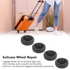 4pcs Suitcase Wheels Replacement Durable Silent PVC Swivel Luggage Caster