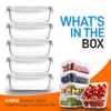 NutriChef 10-Piece Superior Glass Food Storage Containers Set (5 Containers