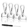 DEVPSISR 4pcs Detachable Snap Hook Swivel Clasp with Screw Bag