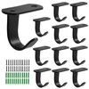 Piutouyar 12 Pack Black Screw Mounted Ceiling Hooks, Heavy Duty