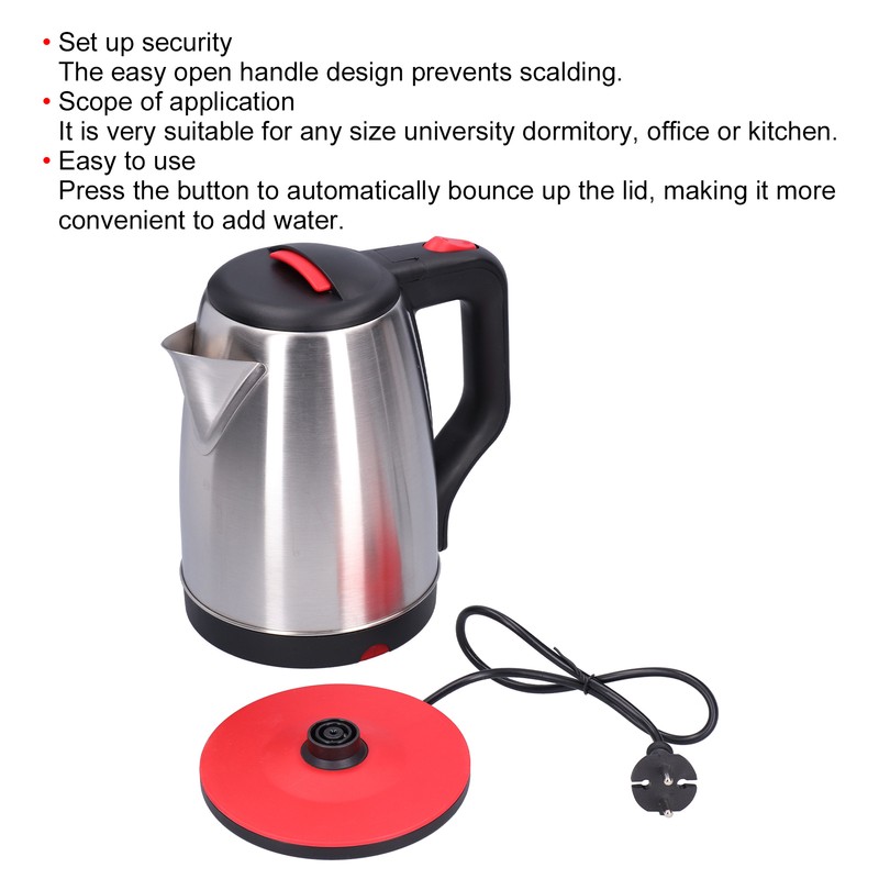 2.0L Stainless Steel Liner Electric Kettle Water Kettle Pot Cup