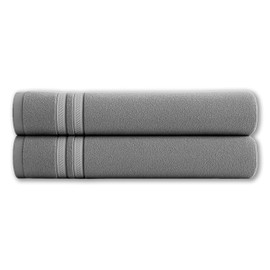 Julido Luxury Bath Towel Set, Pack of 2, 70 x 140 cm, Fluffy & Absorbent 100% Cotton Towels, Quick-Drying, Durable & Easy Care (Anthracite, 70 x 140 cm)