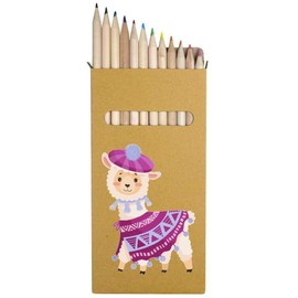 12 x 'Elegant Alpaca' Long 178mm Coloured Pencils/Pencil Set (PE00052745)