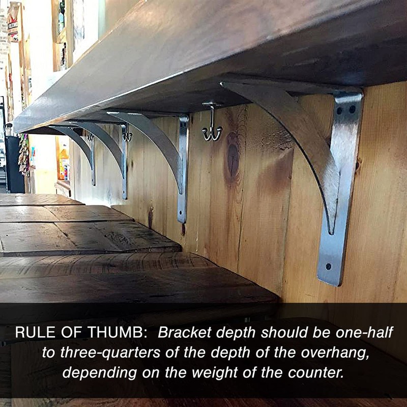 2"W x 6"D x 5 1/2"H Steel Hanging Shelf Bracket,