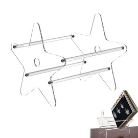 Vinyl Record Stand, Acrylic Transparent Standing, Removable CD Record Stand for Records, Photos, Books, Record Stand for Presentation and Storage (Transparent)