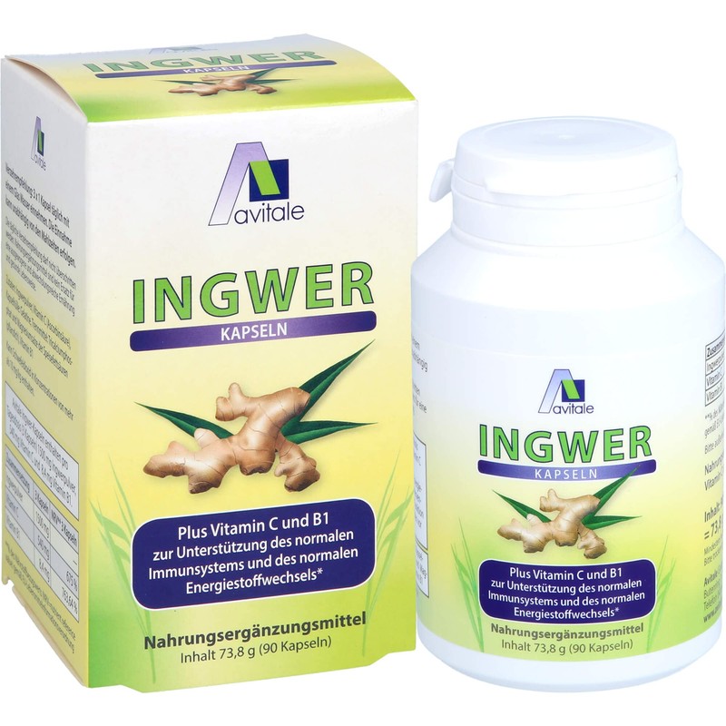 INGWER 500 mg Kapseln+Vitamin B1+C 90 St