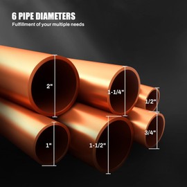 Hydraulic Pipe Bender, 12 Ton Manual Copper Tube Bender with 6 Dies, 90°-180° Adjustable Hydraulic Tubing Bender for Steel Iron Metal Ratcheting