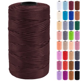 JeogYong Polypropylene Ribbon Yarn 3mm x 218 Yards Flat Macrame Cord 3mm Crochet Yarn for Handbags, Shopping Bags, Sun Hats, Shoes, DIY Crafts, Decorative Projects