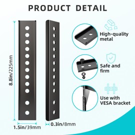 Gadgetzan TV Mount Extension Bracket Kit,TV Mount Extender Designed for Low Vesa Pattern TV’s,Steel Wall Mount Extension Bracket Plate- 2 Pcs