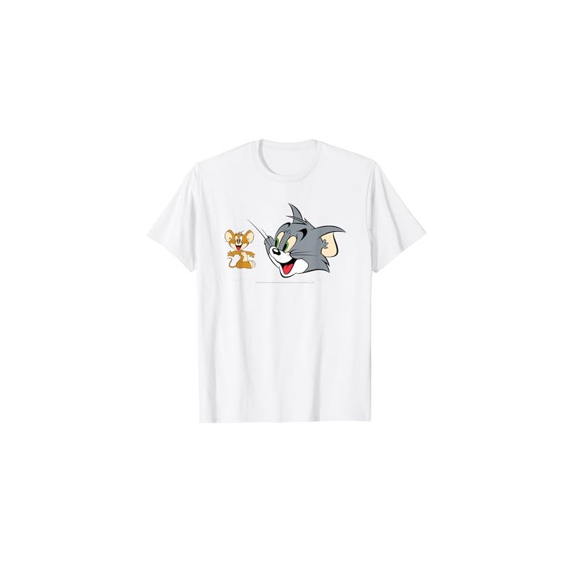 Tom & Jerry Classic Heads Pocket T-Shirt, White