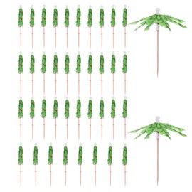 sourcing map Drink Umbrellas, 150Pcs 3.9" Bamboo Palm Tree Umbrellas Sticks Decorative Cocktail Skewers Picks for Drinks Appetizer Fruits