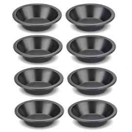 Set Of 8 Mini Pie Pans (5 Inch) Premium Non Stick Heavy Guage Bakeware Pies Pan Tart Pan for Baking Mini Pies Meat Pies Cakes Mini Pizza's…Mini Quiche