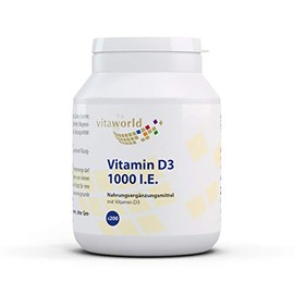 3 Pack Vita World Vitamin D3 1000 I.U. 3 x 200 Tablets Made in Germany