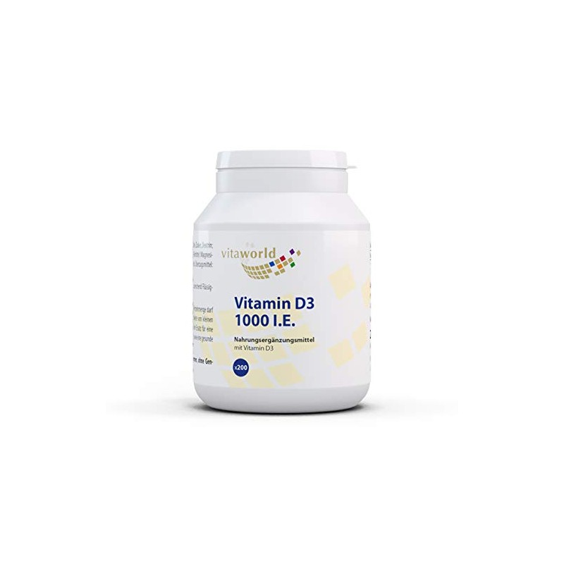 3 Pack Vita World Vitamin D3 1000 I.U. 3 x