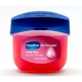 Vaseline Lip Balm Therapy Rosy Lips Relieves Dry Dull and Cracked Lips 0.25 Oz