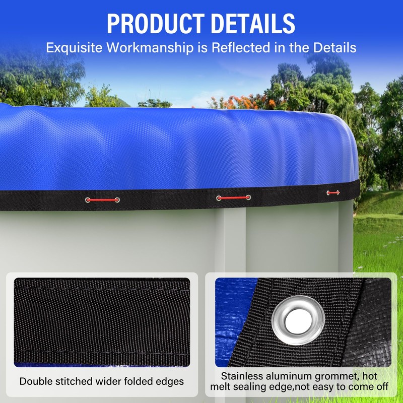 12 x 18 FT Oval Pool Cover 500D Extra Thick