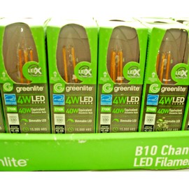 Greenlite B10 Chandelier Filament Torpedo 4 PACK  GREENLITE 4W LED = 40Watt Dimmable 2700K