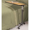 EasyComforts Rolling Tray Table with Swivel Casters, Adjustable Height &
