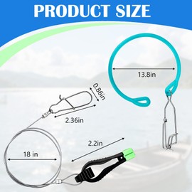 JolliLudo 4 Pcs Fishing Downrigger Line Release Weight Snubber with Cannonball Snap, Release Snap Weights Clips Grip with Heavy 18" Monofilament Leader for Inshore Fishing Kite Trolling