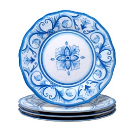 Le Cadeaux Melamine 11 inch Dinner Plate, Set of 4, Mallorca