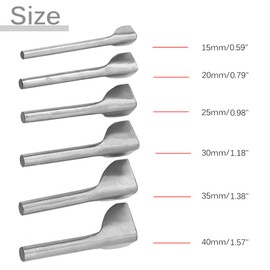 Leather Craft Punch Tool, 6 Pieces, V-Shape Hollow Punch Set, Hollow Hole Punch, Leather Hole Punch Cutter for Watch Straps, Belts, Paper Plastics