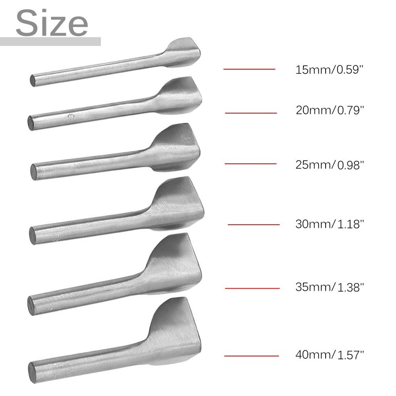 Leather Craft Punch Tool, 6 Pieces, V-Shape Hollow Punch Set,