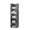 YOUDENOVA Hanging Closet Organizer, 5-Shelf Closet Hanging Storage Shelves, Grey