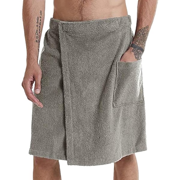 Jamron Men's Adjustable Sauna Kilt Sauna Towel - Portable Bath