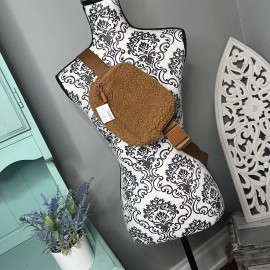 Maurices Teddy Sherpa Belt Bag NWT Camel Crossbody Bag Gym Workout