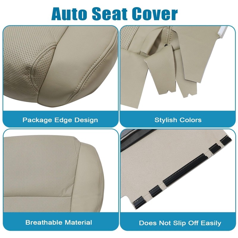 Priprilod LA00 LA03 Tan Leather Driver Side Bottom Replacement Seat