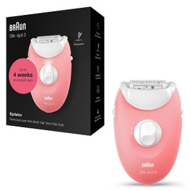 Braun Silk-épil 3 3-176 Epilator for Long-Lasting Hair Removal White / Pink