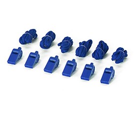 American Whistle Corporation Personal Safety Whistles with Lanyards - Emergency Whistles Family Pack - 6 Pack (Blue)