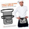 Operitacx Server Apron with Pockets Half Waist Apron for Men