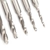 7Pcs Tap Set 1/4 Hex Shank Metric Drilling and Tapping