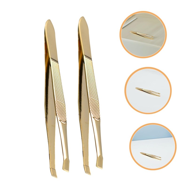 OATIPHO 10 pcs Stainless Steel Eyebrow Tweezer Removal Tools for