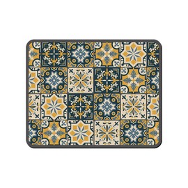 CLKE Draining Mat, 30 x 40 cm Draining Board Mats Super Absorbent Dish Drying Mat, Quick Dry Kitchen Sink Dish Drainer Mat, Draining Mat for Kitchen Counter, for Dish Coffee Bar Worktop(Yellow)