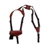 Barsony Horizontal Burgundy Leather Shoulder Holster for Walther PPQ PPX