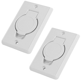Universal White Inlet Valves for Central Vacuums - Compatible with Beam, CanaVac, Vacuflo, Husky, DuoVac, and More - Pack of 2