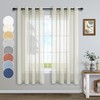 Juego de 2 cortinas transparentes beige de 63 pulgadas de