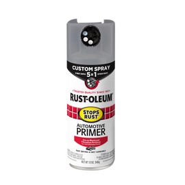 Rust-Oleum 384760 Custom Spray 5-in-1 Flat Light Gray Automotive Primer Aerosol Spray, 12 oz., Light Gray