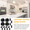 AMI PARTS Universal Oven Knobs - 4 Black Stove Control