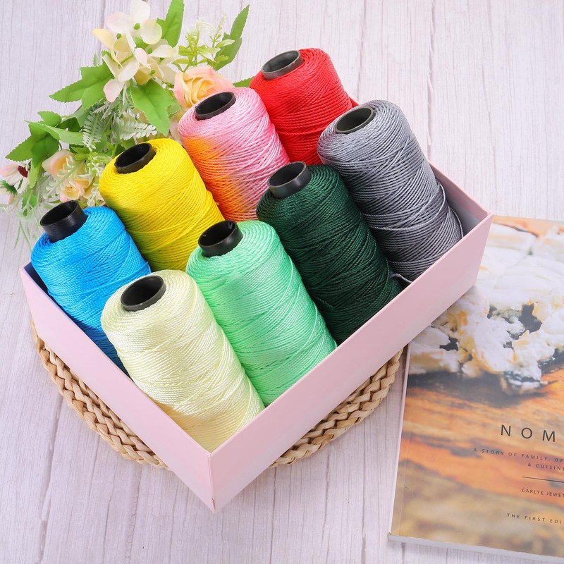 sourcing map Nylon String 3 Strands Twisted Mason Line 1.5mm