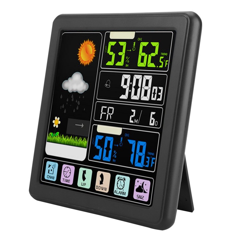 TS-3310 Full Touch Screen Wireless Weather Clock Multifunction